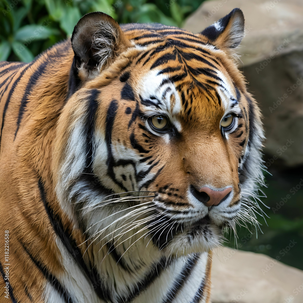 Obraz premium Closeup of the tiger in the zoo