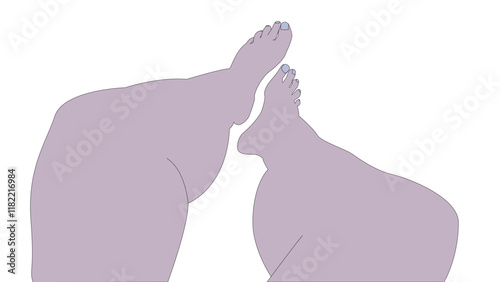 Illustration of a woman's bare feet