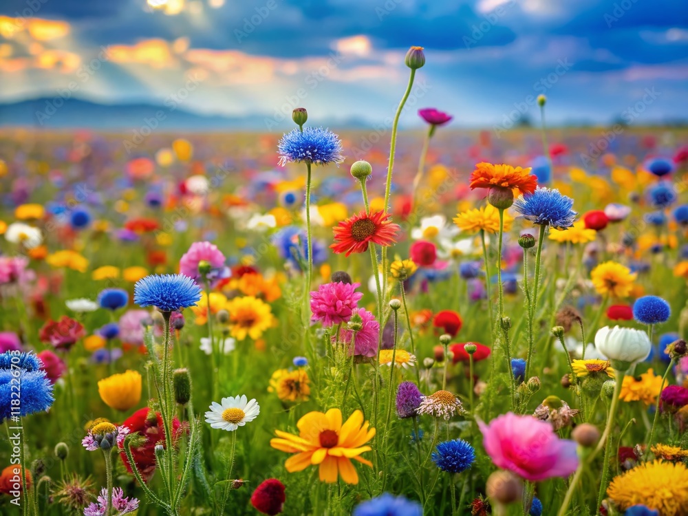 Surreal Wildflower Meadow Dreamscape: Vibrant 44 Wildflower Species in a Magical Field Surreal Wildflower Meadow Dreamscape: Vibrant 44 Wildflower Species in a Magical Field