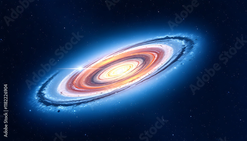 Andromeda galaxy in space, masterpiece, with white tones