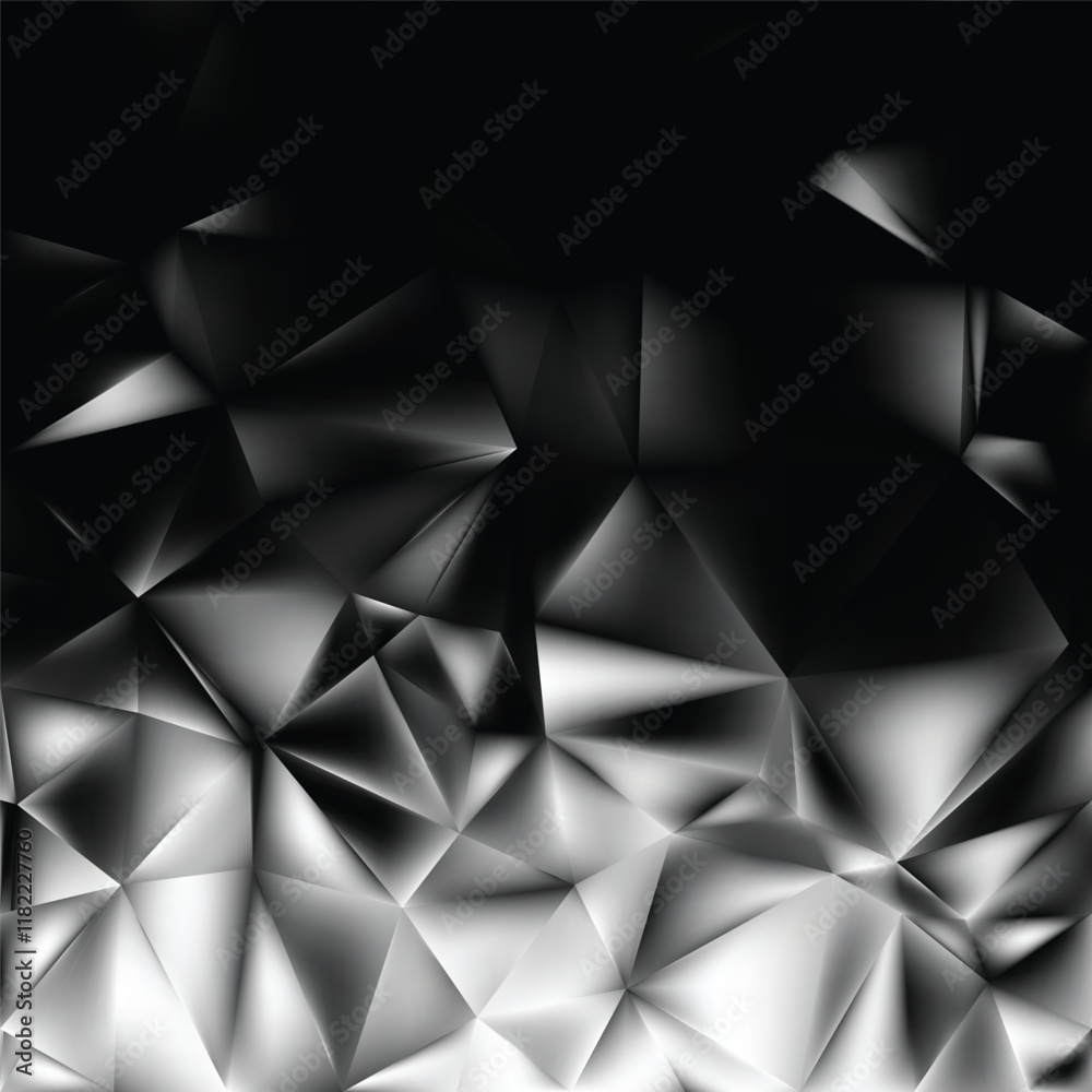 Fototapeta premium Black and Gray Polygon Background Template