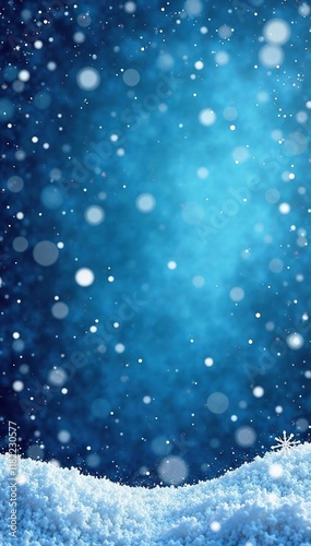 Frosty snowflakes dance on a winter blue textured background, snowflakes, winterlandscape, holidaydecor photo