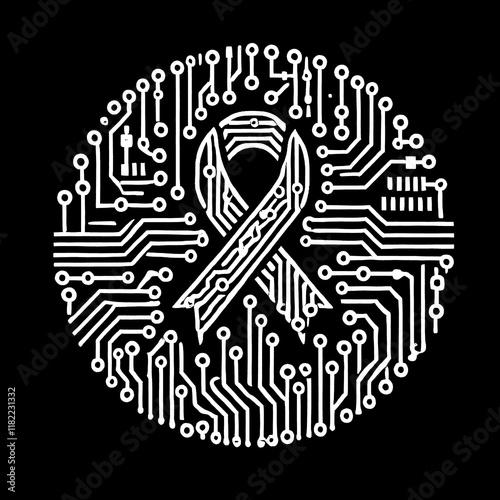 circuit technology cancer, cancer, illustrations, vector, nature, wallpaper, image, paint, art, drawings, background, souvenirs, gifts, classic, vector black and white