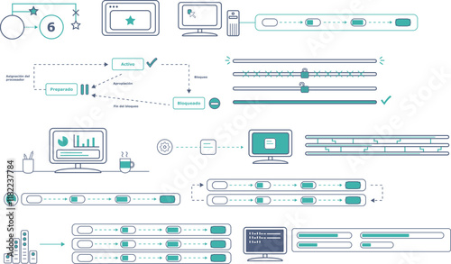 Iconos Servidores Server and cloud icons