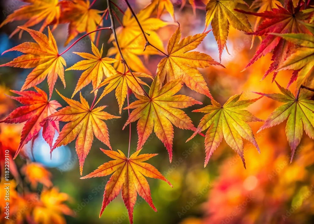 Time-Lapse: Acer Leaves Drying, Vertical Autumn Nature Photography Time-Lapse: Acer Leaves Drying, Vertical Autumn Nature Photography