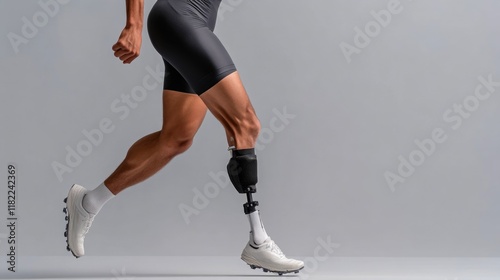 Dynamic Paralympian Racing with Motion Blur photo