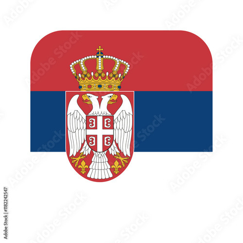 Serbia flag rounded square icon