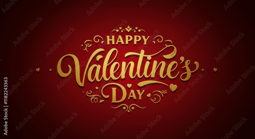 Happy Valentine's Day: A striking design on a red background, celebrating love. The calligraphy art adds a touch of sophistication and elegance. Happy Valentine's Day: A striking design on a red background, celebrating love. The calligraphy art adds a touch of sophistication and elegance.