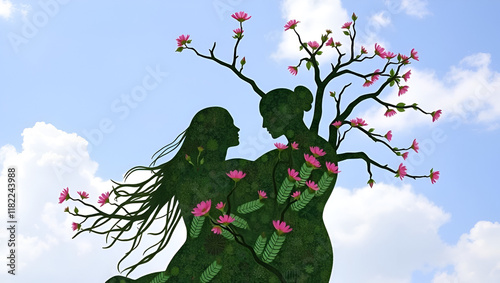 Women's Day 8th March 2024, Women's Unity in Nature's Embrace photo