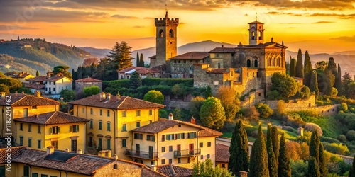 Tuscan Hilltop Charm: Three Historic Buildings in Fiesole, Italy