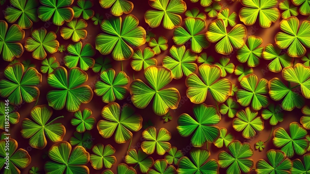 Shamrock Pattern Digital Background - Abstract Art Shamrock Pattern Digital Background - Abstract Art