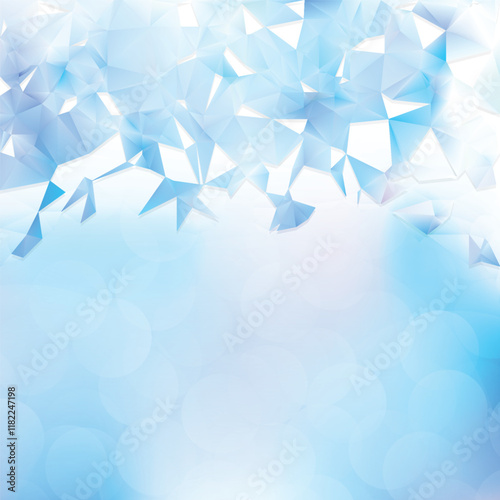 Light Blue Triangle Polygonal Background