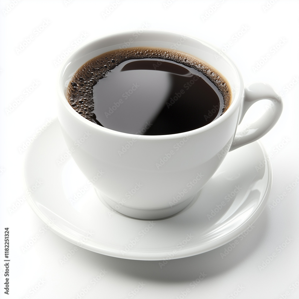 Obraz premium Cup of Coffee Isolated on White Background