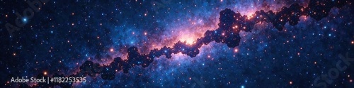 Twinkling stars scattered across a dark and mysterious universe, astral canvas, space