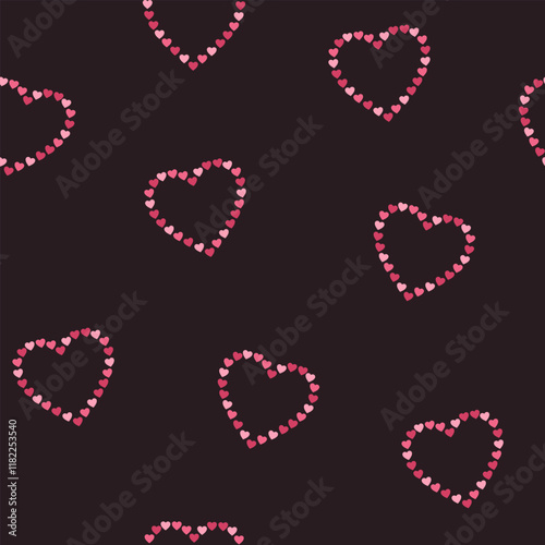 Heart seamless pattern for St. Valentine's Day holiday.
