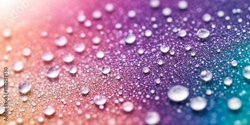 Water Drops on Glittering Surface