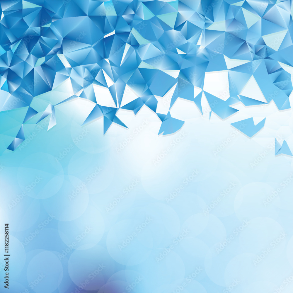 Fototapeta premium Blue Polygon Pattern Background Vector Art