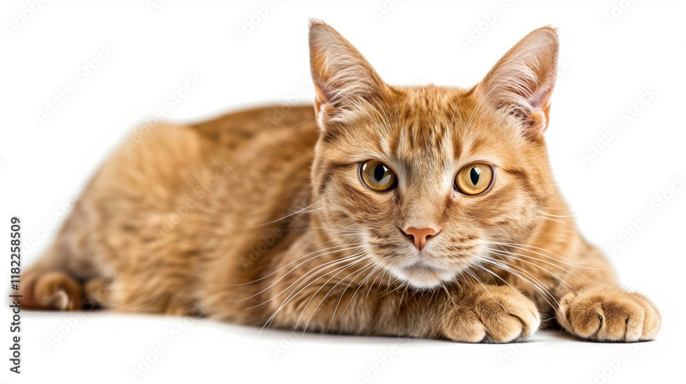 portrait of a cute cat isolated over white background portrait of a cute cat isolated over white background
