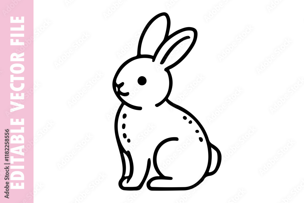 Obraz premium rabbit line vector design