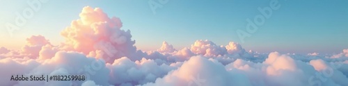 Gentle wisps of cirrus cloud waft across a serene morning landscape, cloudy, morning