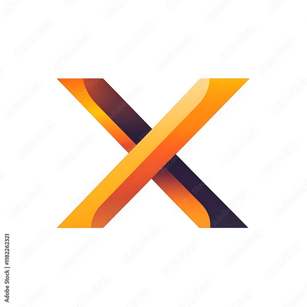 Abstract Letter X Logo: A modern and stylish letter X logo design, rendered in a gradient of vibrant orange and yellow hues. The bold lines and dynamic perspective convey energy and innovation. Abstract Letter X Logo: A modern and stylish letter X logo design, rendered in a gradient of vibrant orange and yellow hues. The bold lines and dynamic perspective convey energy and innovation.