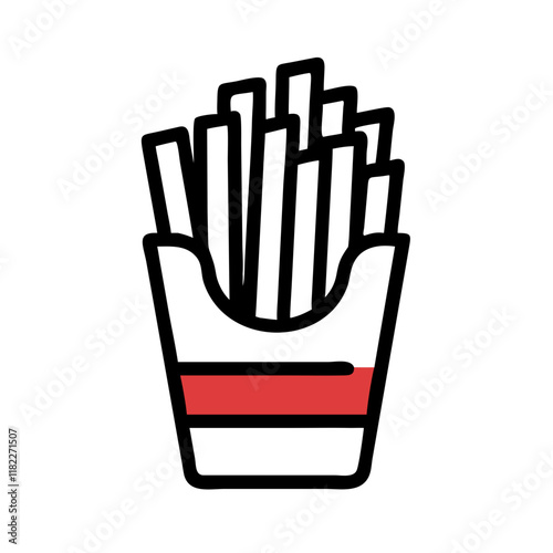 french fries icon design