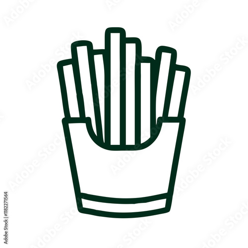 french fries icon design