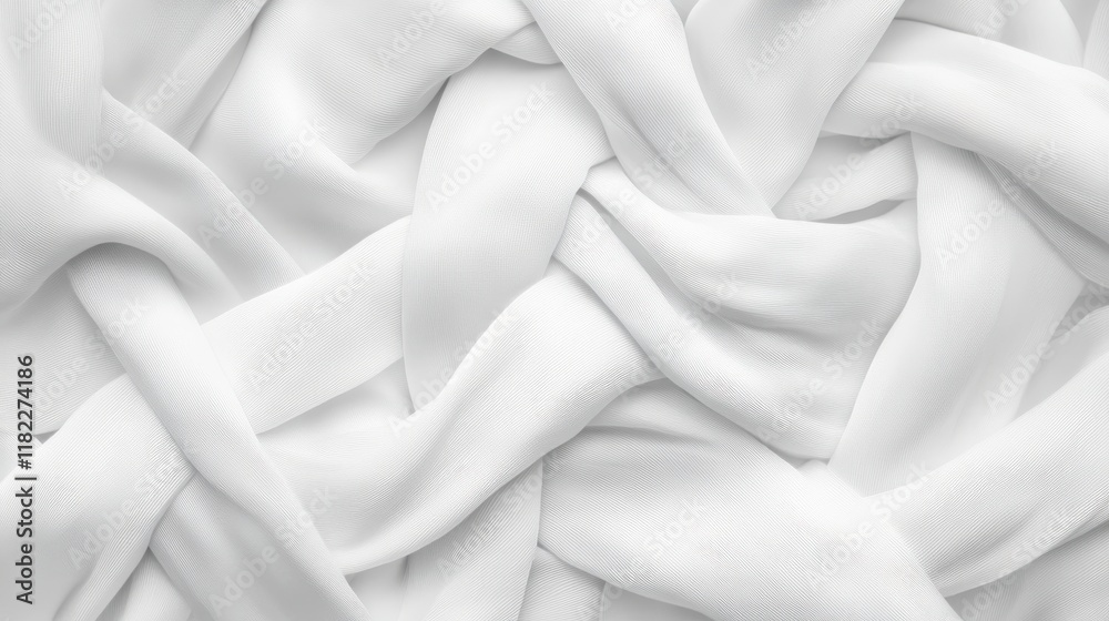 Obraz premium Elegant white woven fabric texture high resolution branding seamless design sophisticated look