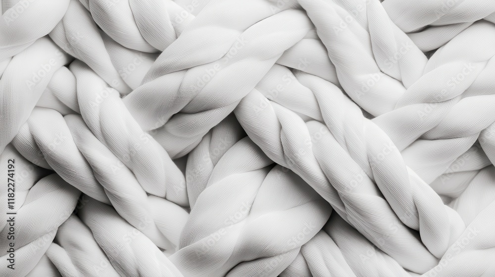 Obraz premium Elegant white woven fabric texture for sophisticated branding high resolution seamless finish minimalist style close-up