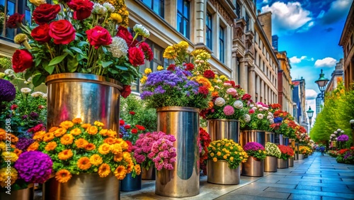 Wallpaper Mural Vibrant London Blooms: Surreal Bouquets Near Liberty Store Torontodigital.ca