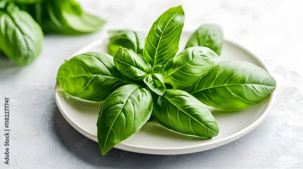 Harvesting fresh basil leaves culinary herb kitchen natural light close-up healthy ingredients for cooking Harvesting fresh basil leaves culinary herb kitchen natural light close-up healthy ingredients for cooking