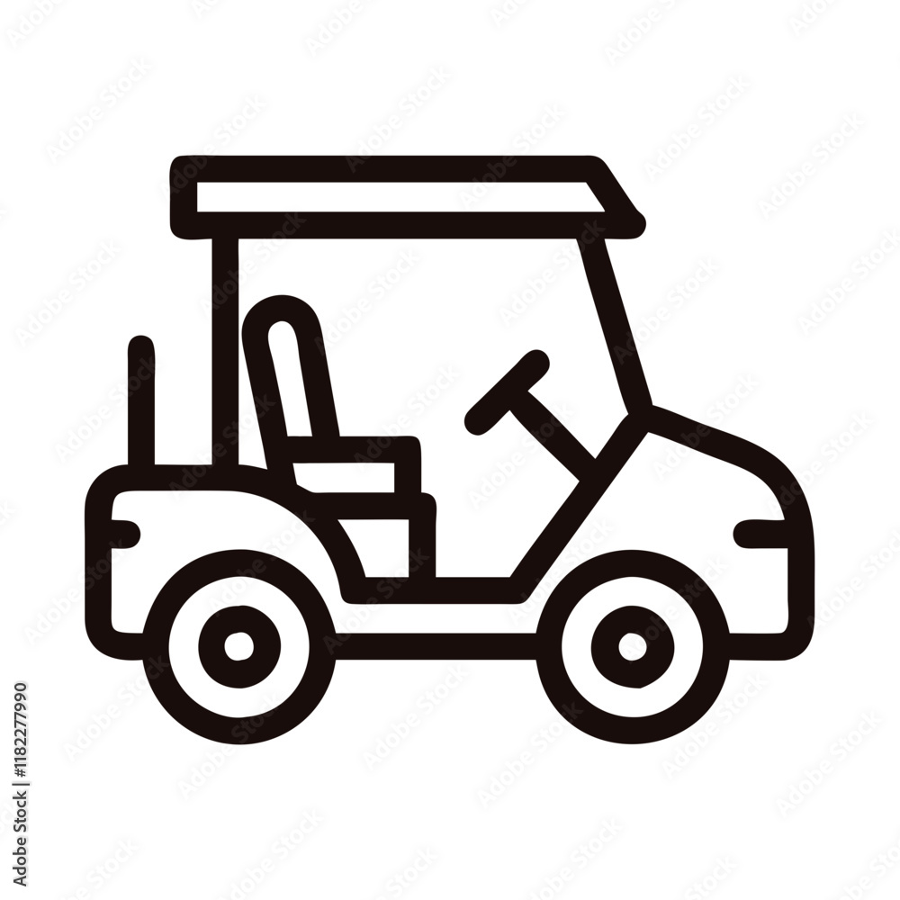 Fototapeta premium golf cart car icon design