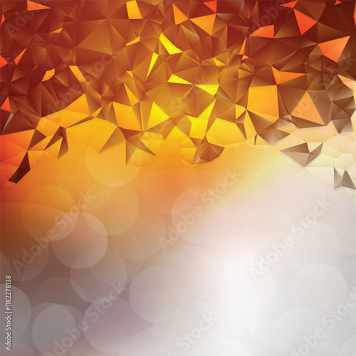 Orange and White Geometric Polygon Background Vector