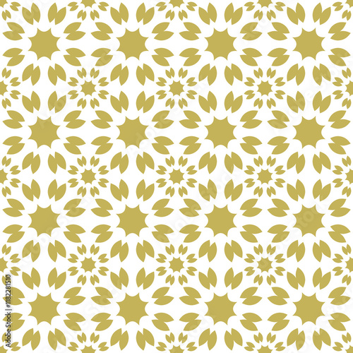 Gold and white abstract seamless pattern