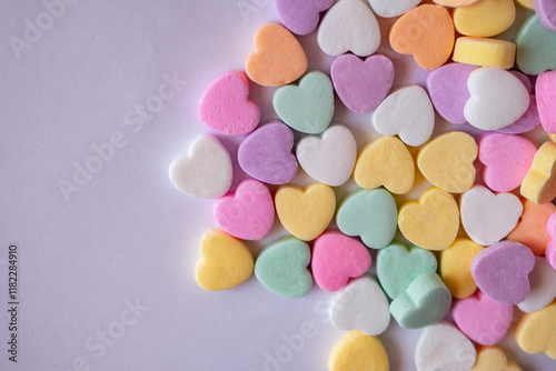colorful candy hearts 