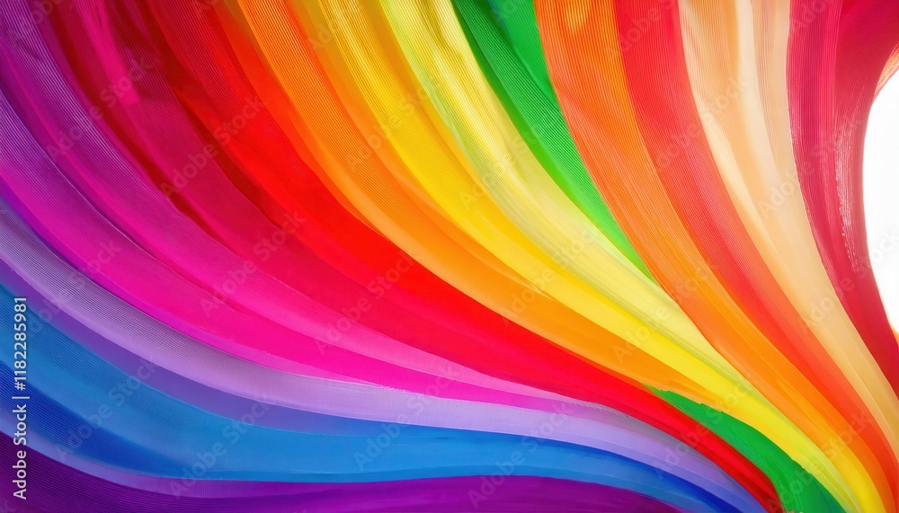 Obraz premium vibrant rainbow color wave texture for artistic backgrounds, abstract designs, branding visuals, or creative print media
