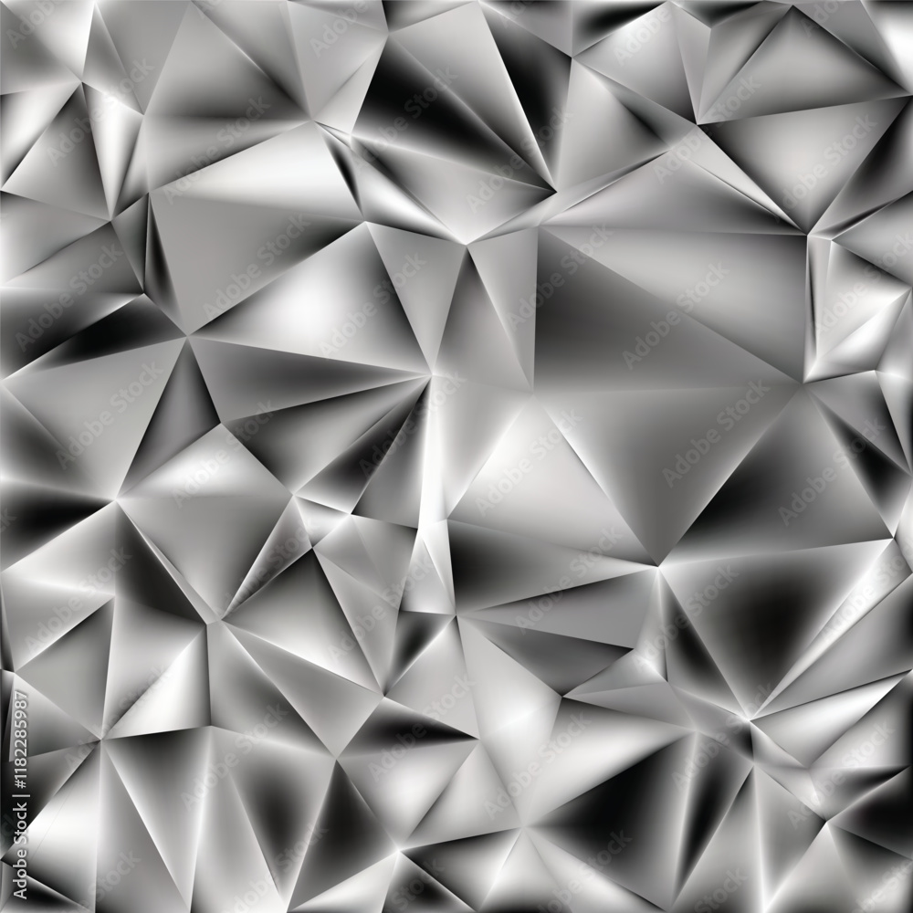 Fototapeta premium Black and Gray Polygonal Background Design