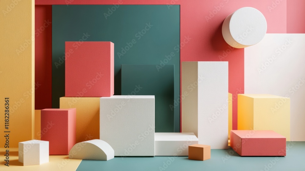 Abstract Geometric Composition: A Study in Color and Form Abstract Geometric Composition: A Study in Color and Form