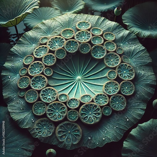 Lotus Leaf Round waxy and water repellent photo