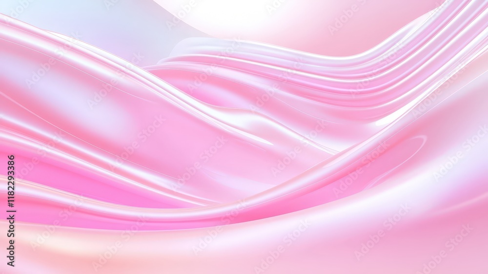 Pink and white background with a pink and white wave