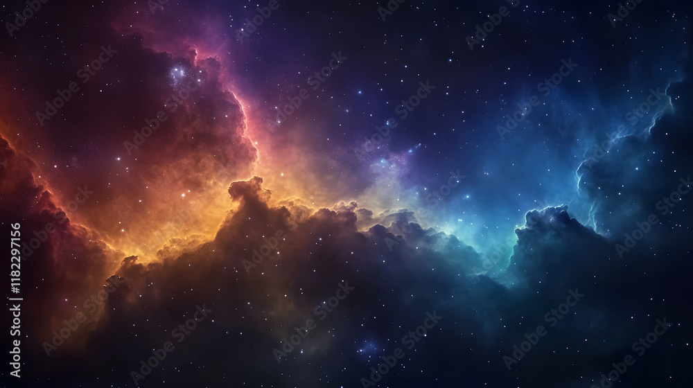 A colorful cosmic background illustrating a galaxy cloud and nebula, representing space science and astronomy. A colorful cosmic background illustrating a galaxy cloud and nebula, representing space science and astronomy.
