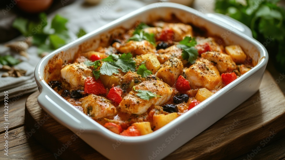 Delicious Baked Fish Casserole with Potatoes and Vegetables Delicious Baked Fish Casserole with Potatoes and Vegetables
