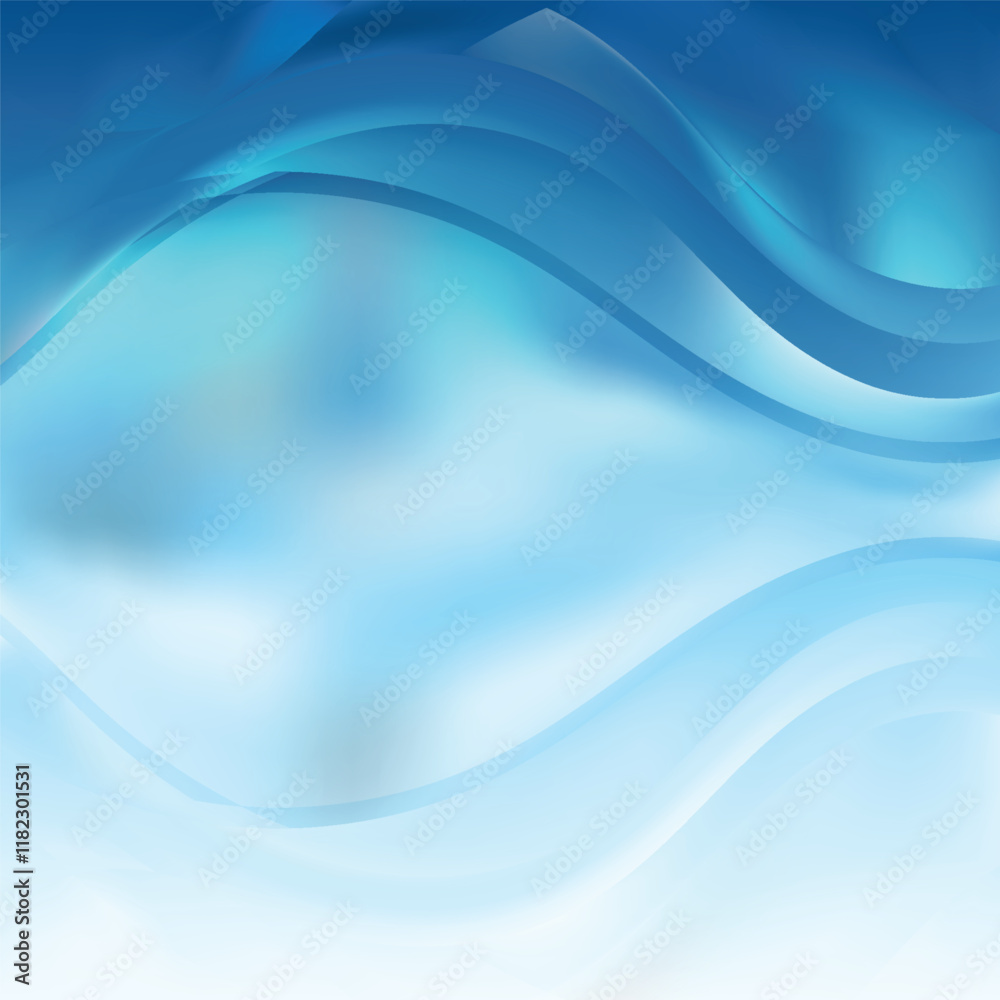 Fototapeta premium Abstract Light Blue Wave Design Background