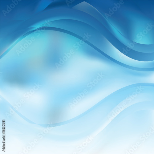 Abstract Light Blue Wave Design Background