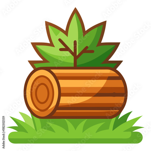 log tree icon design