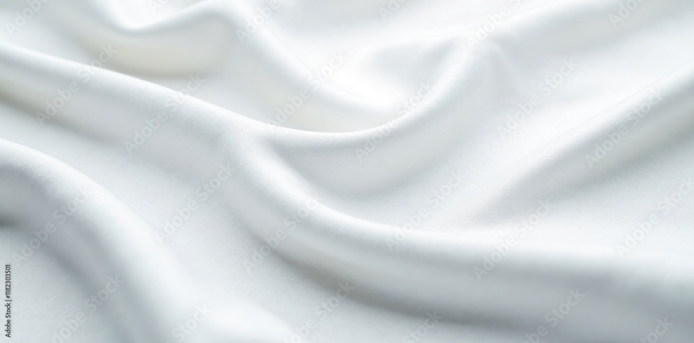 Calming undulation of white fabric on a surface, quiet, undulation, serene Calming undulation of white fabric on a surface, quiet, undulation, serene