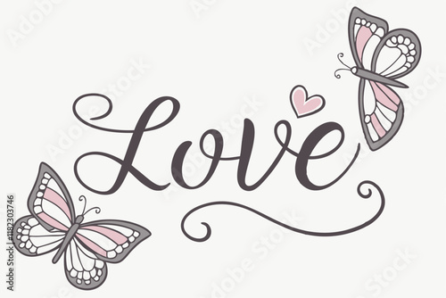 love typography vector design