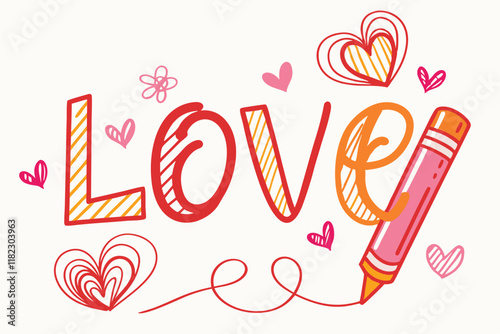 love typography vector design