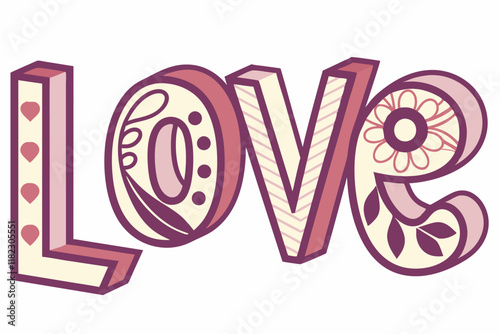 love typography vector design