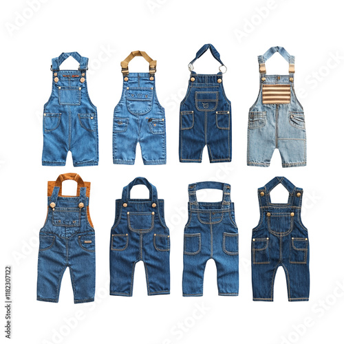 Adorable Denim Baby Overall Collection photo